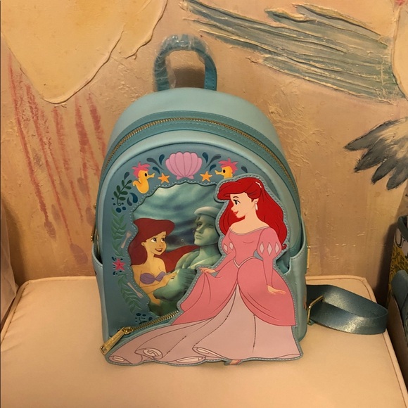 Loungefly Disney Little Mermaid Lenticular mini Backpack - Picture 8 of 15